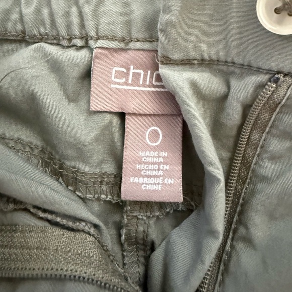 Chico's Capri Pants Women's Size 0 Olive Green Stretch Fit Casual Fall - Picture 4 of 8